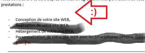 Trait de séparation supprimé de Word