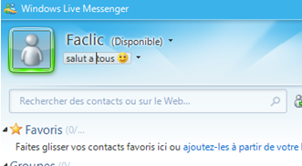 Comment ajouter un émoticône sur message perso d'MSN