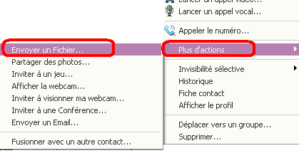 Envoyer un fichier avec Yahoo Messenger