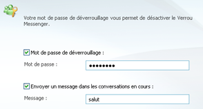 envoyer un message dans les conversations en cours après le verrouillage