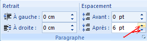Espace entre les lignes sur Word