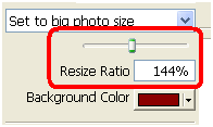 Changer la taille du fond d'image Photoscap