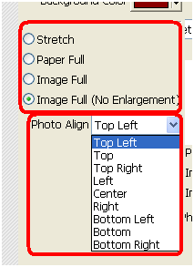 Choix de la couleur d'arrière plan d'image animée Photoscap