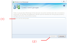 démarrer un group de discussion sur MSN