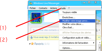 Ajouter une image personnelle sur MSN