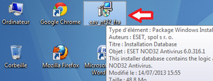 Icone d'installation de Nod32