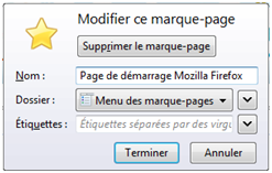 Marquer une page dans les favoris sur Firefox et IE8