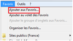 Marquer une page dans les favoris sur Firefox et IE8