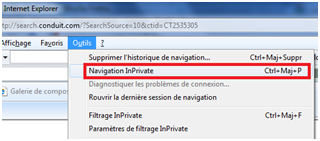 Se connecter en mode navigation privée