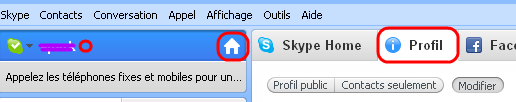 Changer les informations du profil Skype