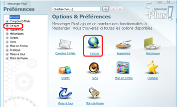 Modifier la langue d’interface d’MSN Plus