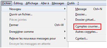 Nouveau compte mail Thunderbird