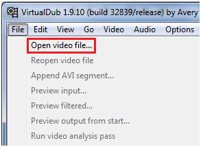 Ouvrir et enregistrer une vidéo avec Virtualdub