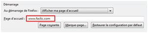 Changer la page d’accueil par défaut de Firefox