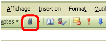 Bouton pièce jointe email Outlook