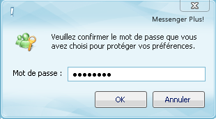 Protéger mes préférences MSN plus  par un mot de passe