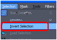 Bouton Invert Selection Photo-Brush
