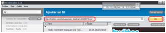 Suivre un RSS avec feedreader