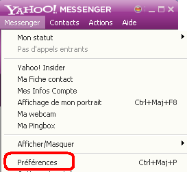 Supprimer l’alerte Yahoo messenger lors de réception d’un message