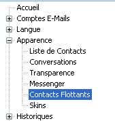 Supprimer un contact flottant de MSN plus du bureau