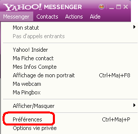Supprimer le son lors de connexion d’un ami Yahoo messenger