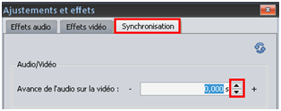 Régler l'avance de la vidéo sur le son