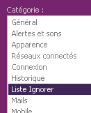 Voir ma listes des contactes ignorés Yahoo Messenger