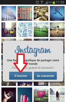 Bouton s'enregistrer d'instagram