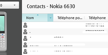 Gérer et modifier les contactes du téléphone Nokia via Nokia PC suite