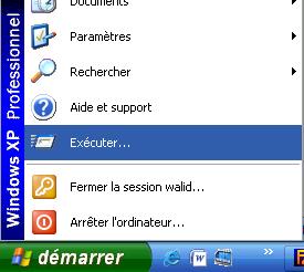 Fenêtre Exécuter de Windows