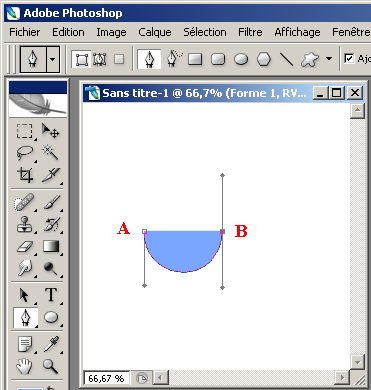 trajets sous photoshop