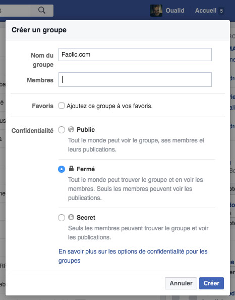 Groupe Facebook