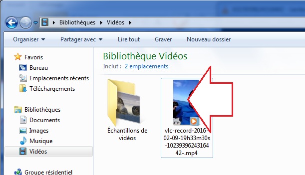 Extrait coupé avec VLC