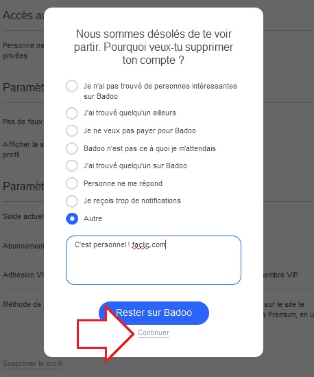 Pourquoi supprimer le compte Badoo
