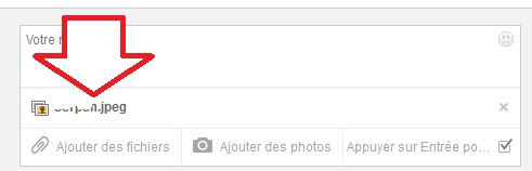 Chargement du fichier sur Facebook