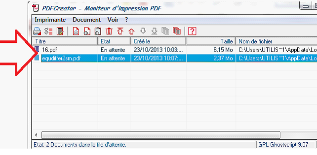 Ajout d'un nouveau document PDF à fusionnr