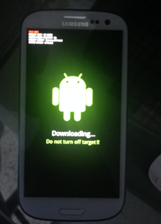 Galaxy S3 mode Downloading