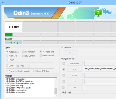 Odin installe Android sur Galaxy S3