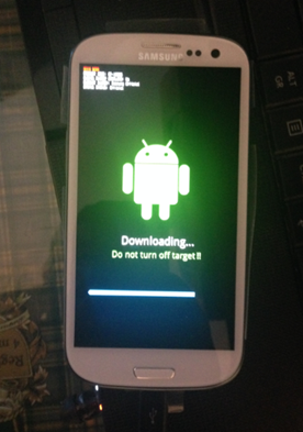 Déroulement d'installation sur Galaxy S3