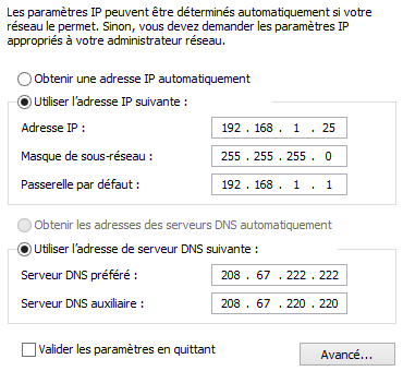 Les adresse IP et DNS