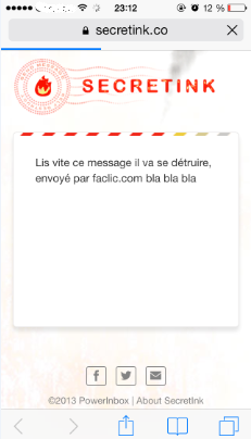 SMS en cours de se détruire