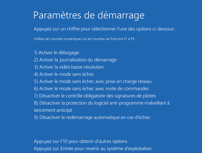 Démarrer Windows 8 en mode sans échec
