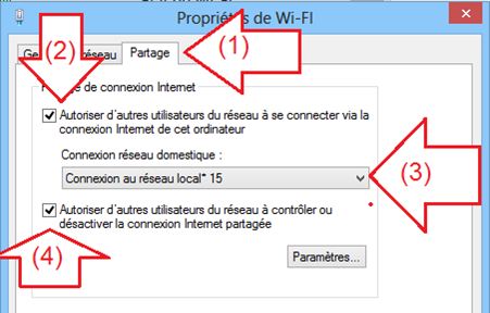 Partager la connexion Internet