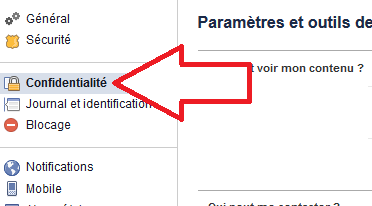 Confidentialité du compte Facebook