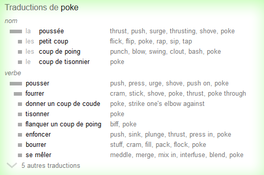 Traduction du mot Poke