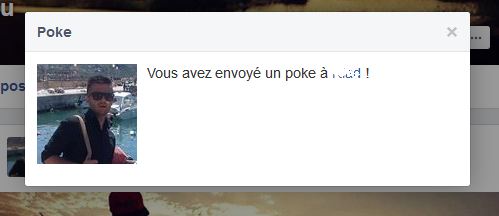 Confirmation d'envoie de Poke