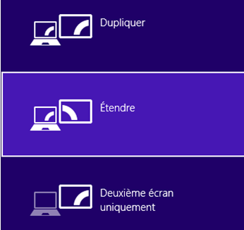 Etendre le deuxième écran