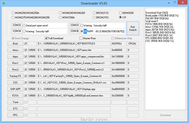 Réroulement du flashage du firmware Wave