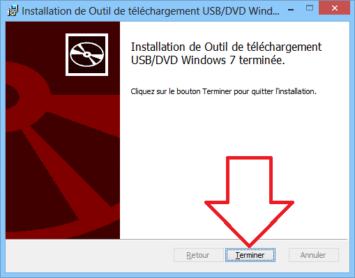 Installation de Windows 7 USB/DVD Download Tool