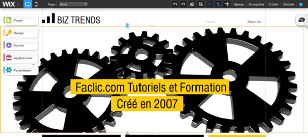 Editeur HTML de WIX